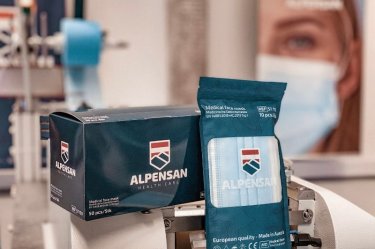 Produktverpackungen für Mund-Nasenschutzmasken der AlpenSan GmbH